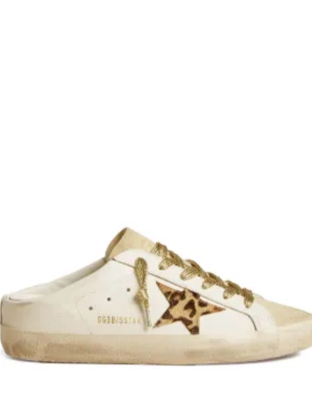Golden Goose  Slip-On Sneaker Slide on with Horsy Leopard Star 38 suede toe